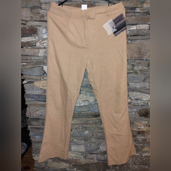 Garella tan pants with patch embellishments boot cut - Picture 2 of 7